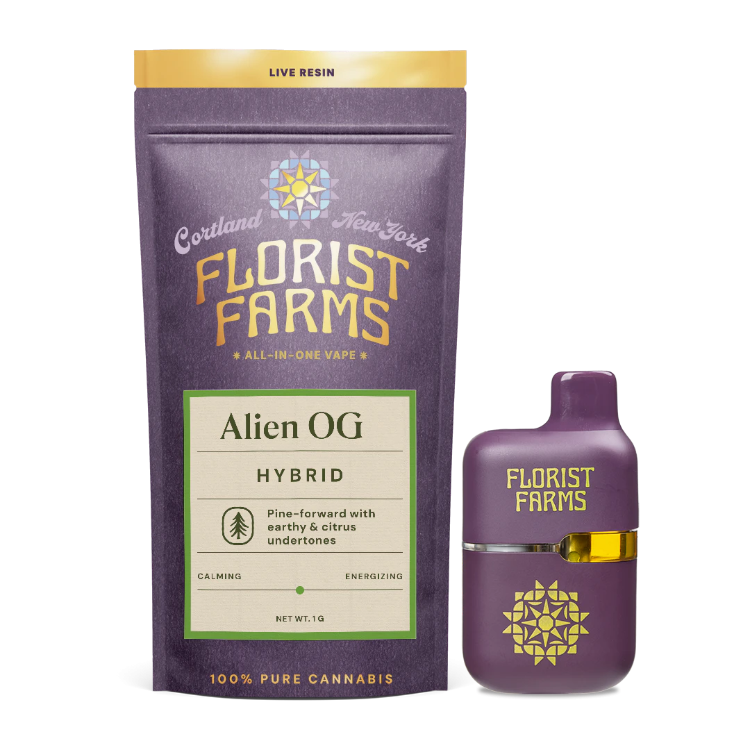 Florist Farms - Florist Farms - Alien OG - Live Resin - 72% THC - 1.0g - AIO Vape Pen Main Image