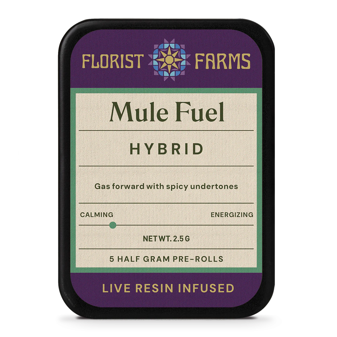 Florist Farms - Florist Farms | Mule Fuel | Live Resin Infused | 1/2 Gram Pre-Rolls | 5pk Main Image