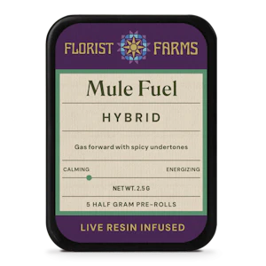 Florist Farms - Florist Farms - Mule Fuel - 5pk Live Resin Infused Prerolls