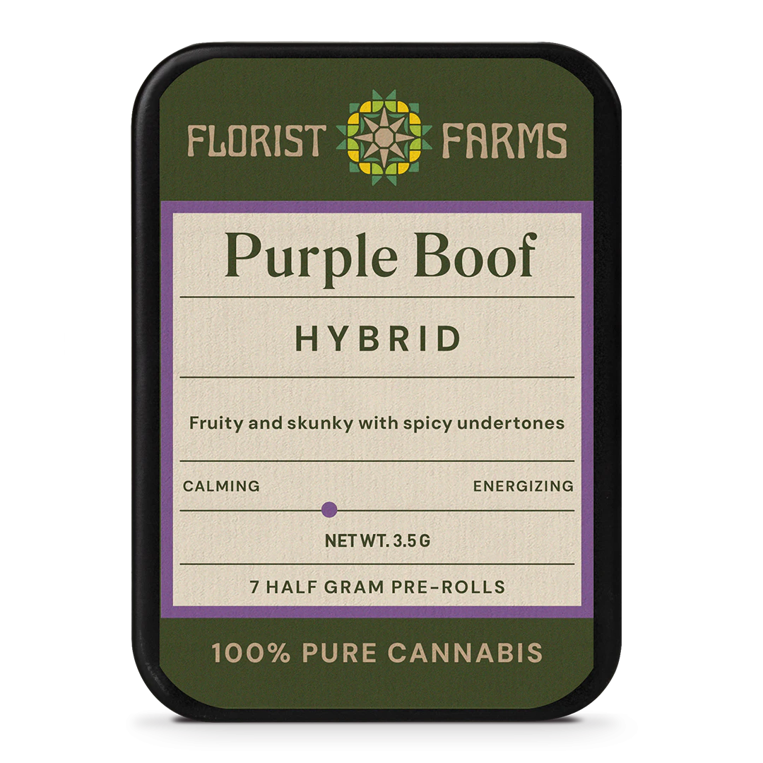 Florist Farms - Florist Farms | Purple Boof | Hybrid | .5g Pre-Rolls | 7pk Main Image