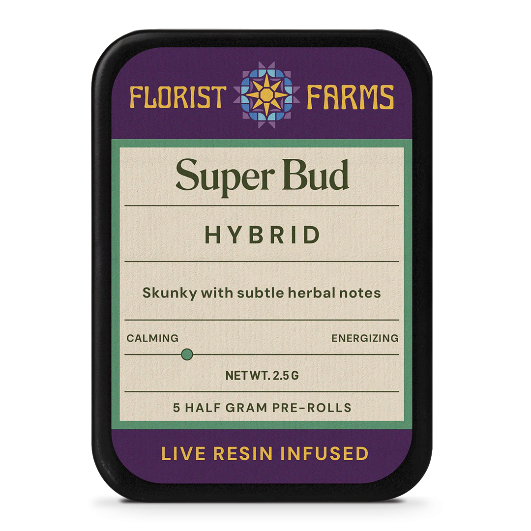 Florist Farms - Super Bud Live Resin Infused Pre-rolls | .5g, 5pack Main Image