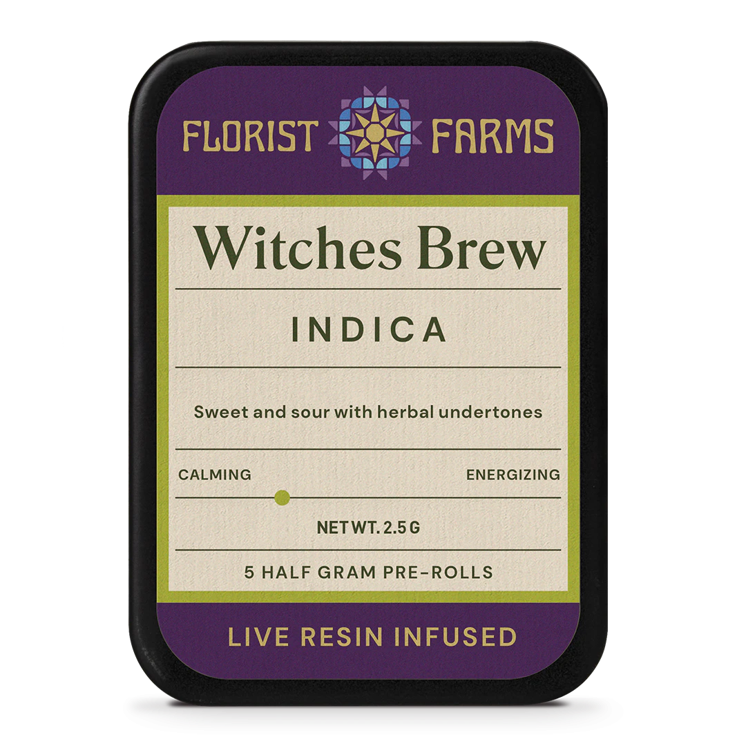 Florist Farms - FFarms | Live Resin Infused | Witches Brew | 1/2 Gram Joints | 5pk | P15 Main Image