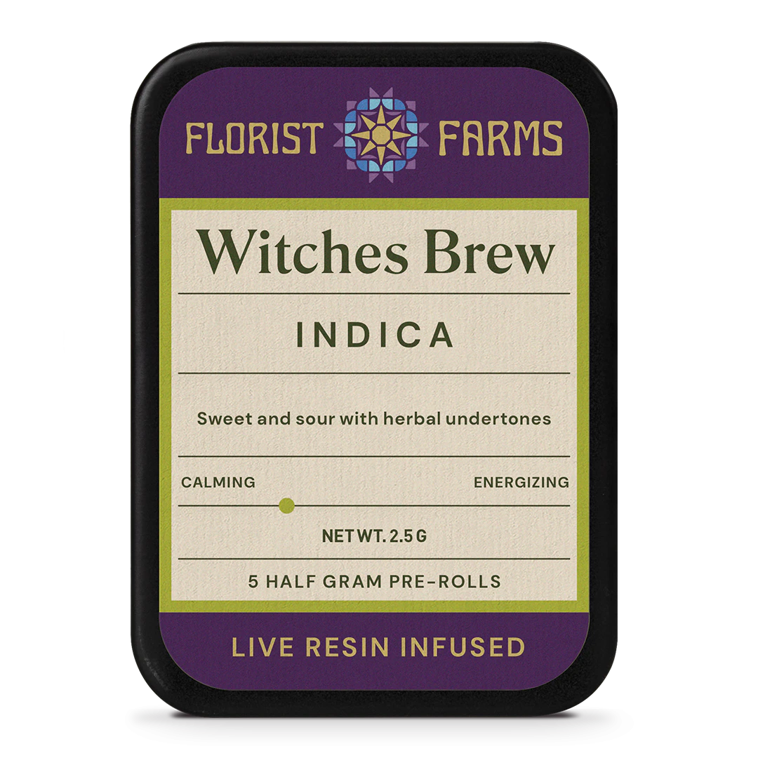 Florist Farms - Florist Farms | Witches Brew | Live Resin Infused | Indica | .5g Pre-Rolls | 5pk Main Image