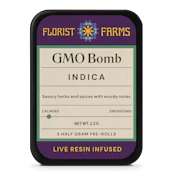 GMO Bomb 0.5g Live Resin Infused Pre-Roll 5pk