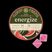 Florist Farms Sour Watermelon Gummy Energize 10mg THC:THC-V 10 Pack