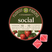 Florist Farms Strawberry Gummy Social 10mg THC:CBG 10 Pack