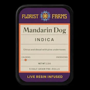 Florist Farms Live Resin Infused Mandarin Dog .5g joints 5 pk