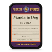 Florist Farms | Mandarin Dog  | 5 pk infused Pre Rolls | 2.5g