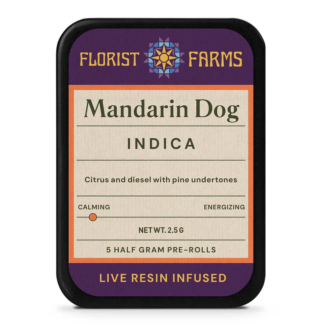Florist Farms - Florist Farms | Mandarin Dog  | 5 pk infused Pre Rolls | 2.5g Main Image