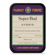 Florist Farms | Super Bud | Live Resin Preroll 5pk | 2.5g