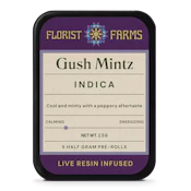 Gush Mintz | Live Resin Infused Pre-rolls | .5g/5pk | Florist Farms