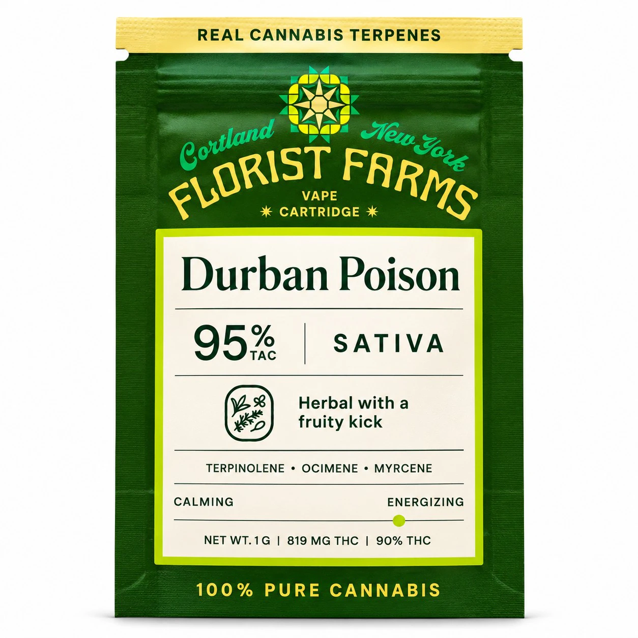 Florist Farms - Florist Farms | Durban Poison | Vape Cartridge | 1g Main Image