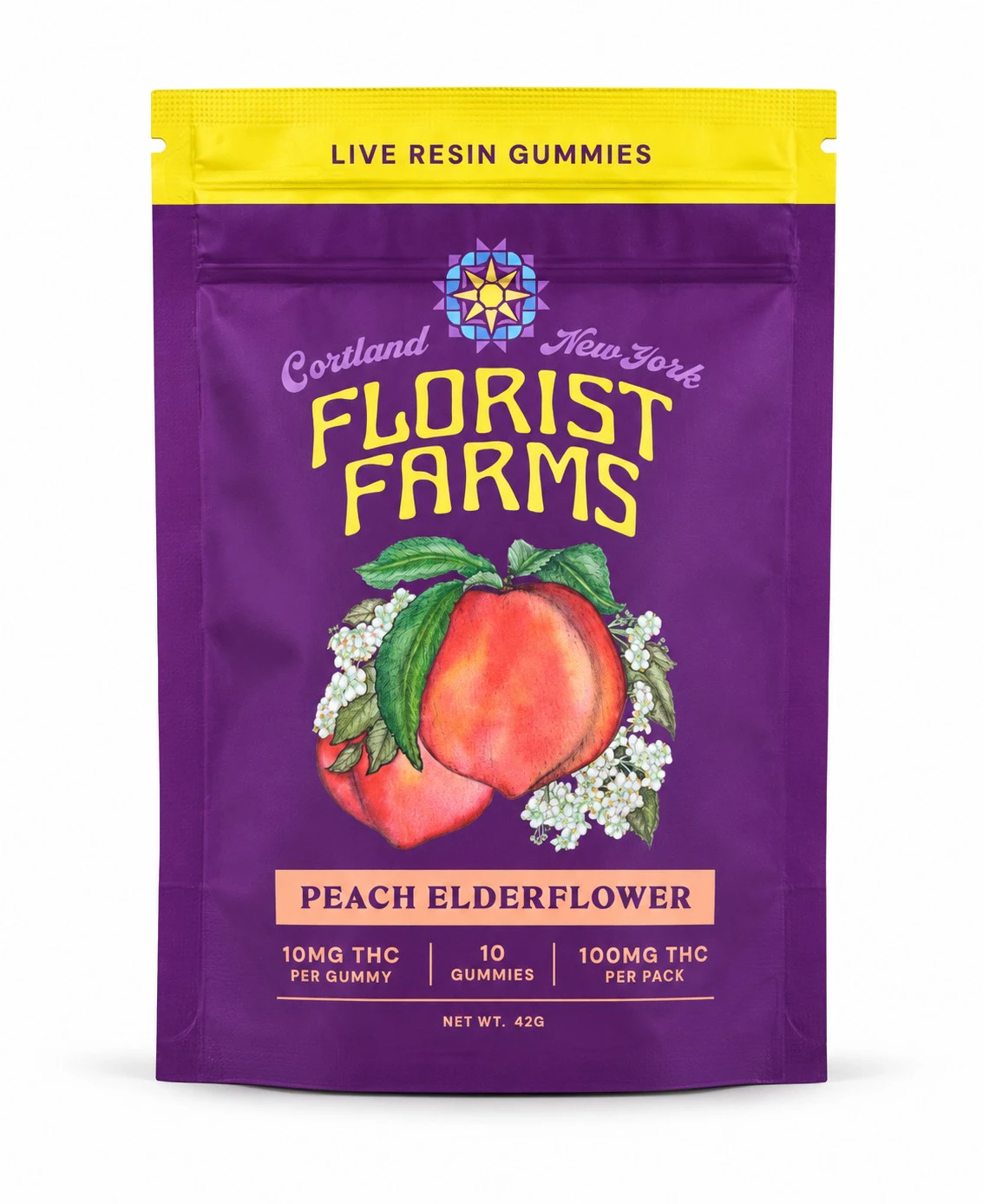 Florist Farms - Florist Farms | Peach Elderflower | Live Resin Infused | 10-pk Main Image