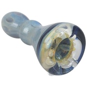3.5" Silver Fumed Flower Chillum