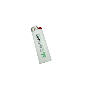 Kush Cart - Kush Cart BIC Lighter w/ Logo, White