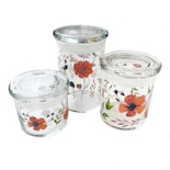 HWCC - Medium Glass Stash Jar w/ Flowers - Non-cannabis