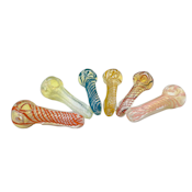 3.5" Glass Striped Pipe