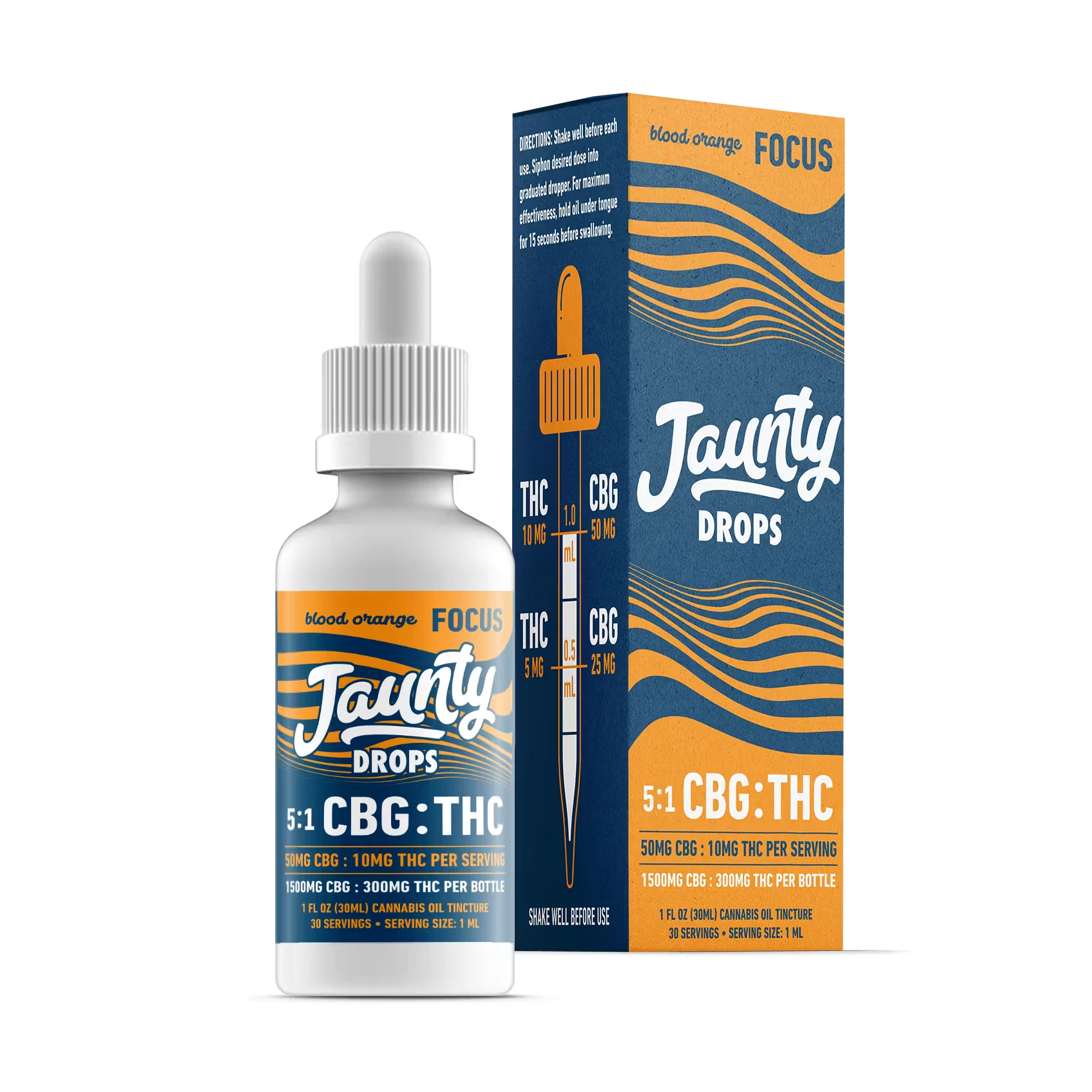 Jaunty - FOCUS Drops | 1:5 THC:CBG | Main Image
