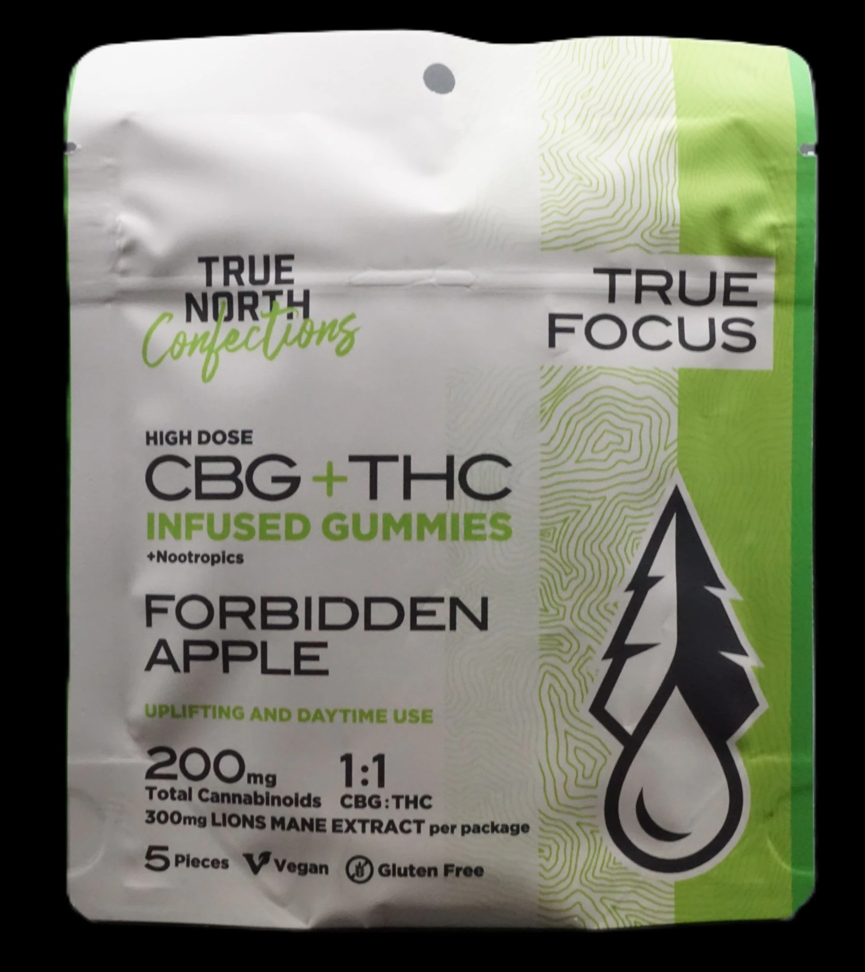 True North - 200mg Forbidden Apple THC Gummies 5x20mg 1:1 THC/CBG Main Image