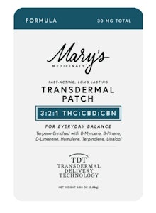 MARY'S MEDICINALS - Mary's Formula 3:2:1 Transdermal Patch 