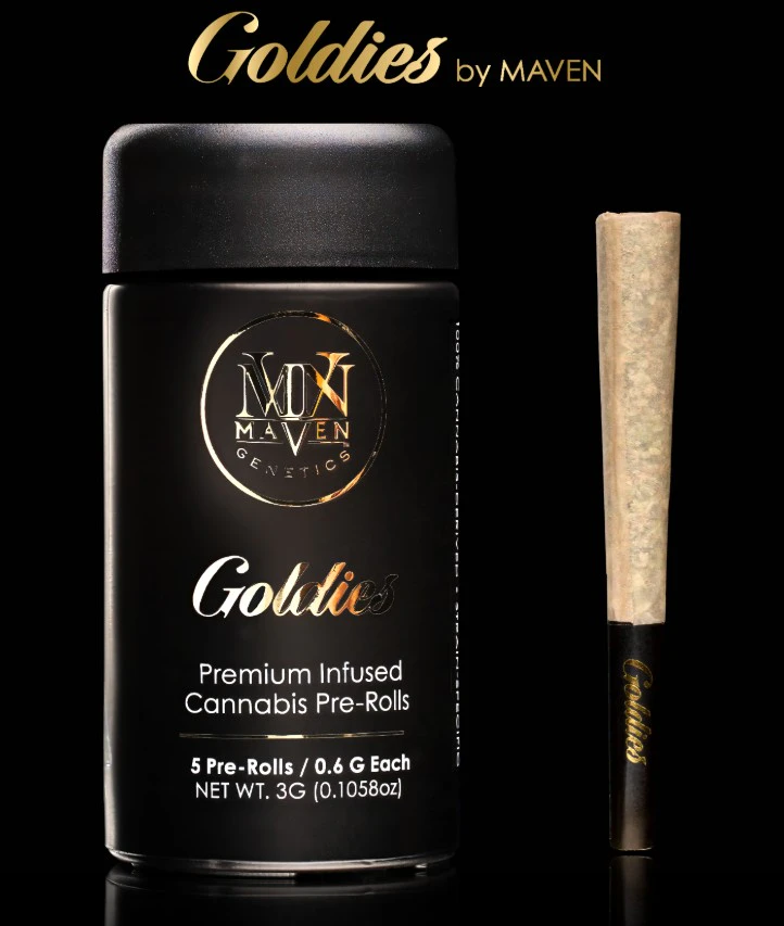 Marijuana Maven - Maven - Goldies - French Butter - 3g Infused Pre-Rolls - 5pk Main Image