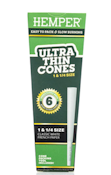 Hemper 84 mm Hemp French White Paper Cones 6 pk