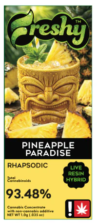 FRESHY - Pineapple Paradise, Live Resin + Botanical Terpenes, 1g Main Image