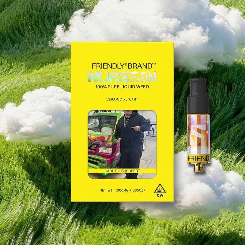 Friendly Brand Garlic Sherbert Live NuResin Cartridge 1.0g