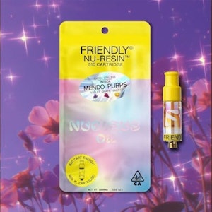 FRIENDLY BRAND - Mendo Purps 1g Nuresin Live Resin Cart - Friendly Brand