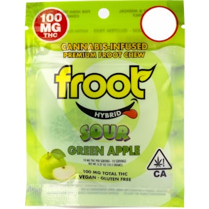 Froot - Sour Green Apple 100mg Single Gummy - Froot