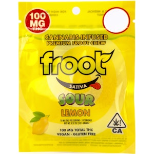 FROOT - Sour Lemon 100mg Single Gummy - Froot