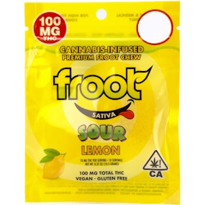 Froot - Sour Lemon 100mg Single Gummy - Froot