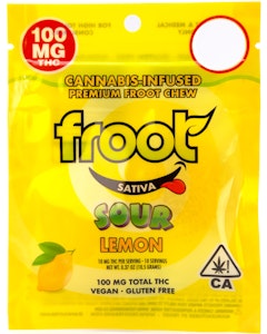 FROOT - Sour Lemon 100mg Single Gummy - Froot