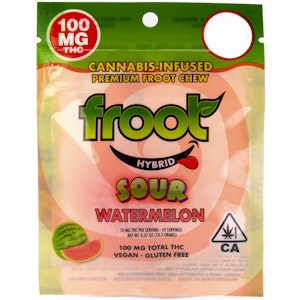 Froot - Sour Watermelon 100mg Single Gummy - Froot
