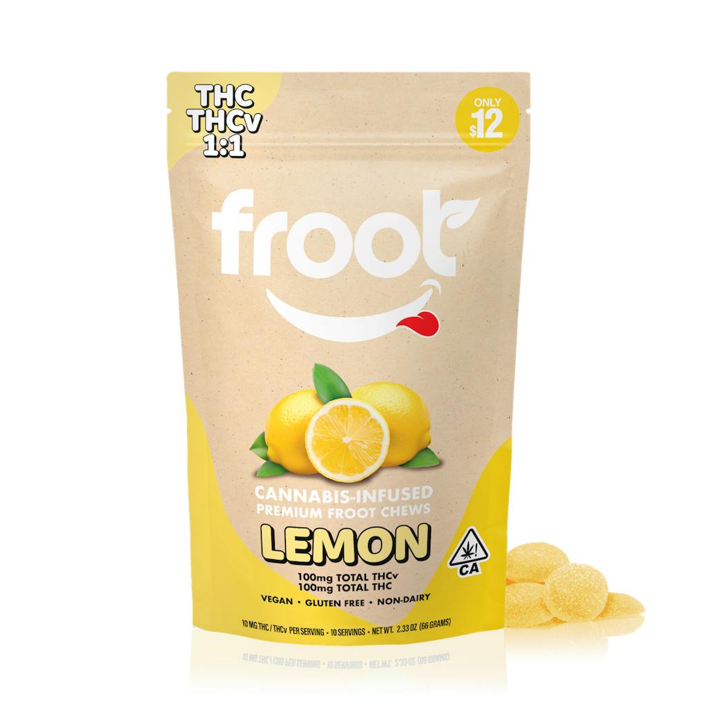 Froot Lemon 1:1 THCv:THC Gummies 100mg THCv 100mg THC