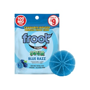 FROOT - SINGLE - SOUR BLUE RAZZ 100MG - FROOT