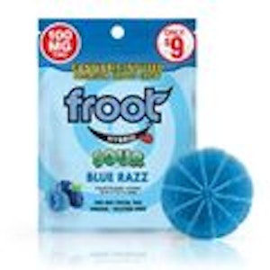 FROOT - Froot Sour Blue Razz 100mg Gummie Edibles