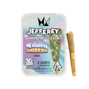Frozen Cherries (H) | .65g 5pk Diamond Infused Jefferey Prerolls | West Coast Cure