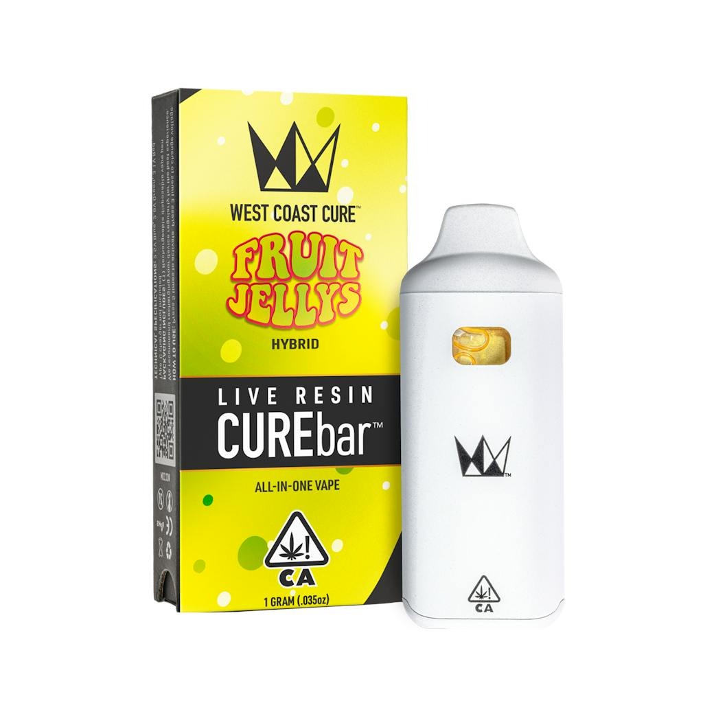 West Coast Cure Fruit Jellys Live Resin CUREbar Disposable 1.0g