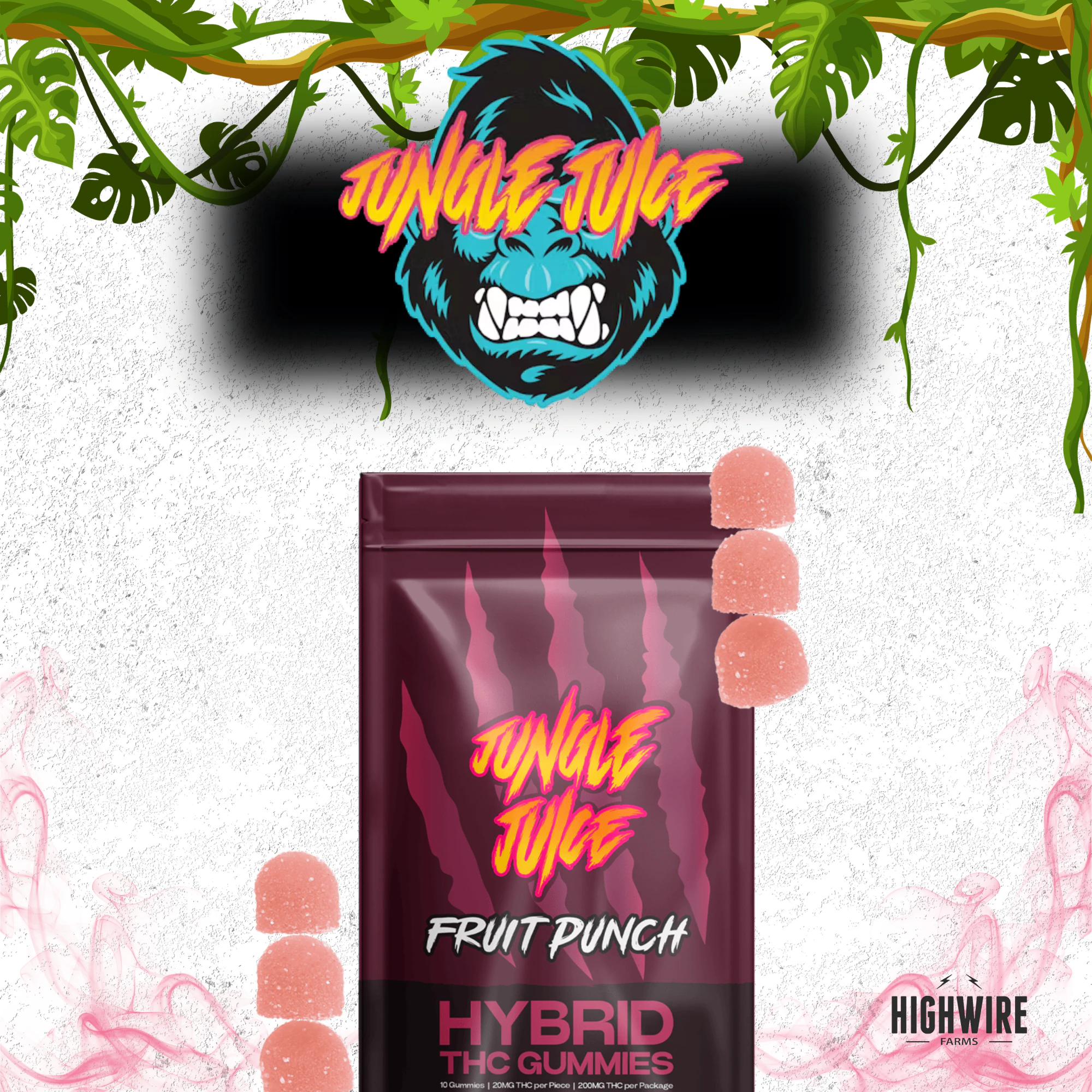 Jungle Juice - Jungle Juice Gummies Fruit Punch 200mg Main Image