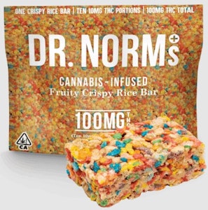 DR. NORM'S - Dr. Norms Fruity Crispy Rice Bar 100mg