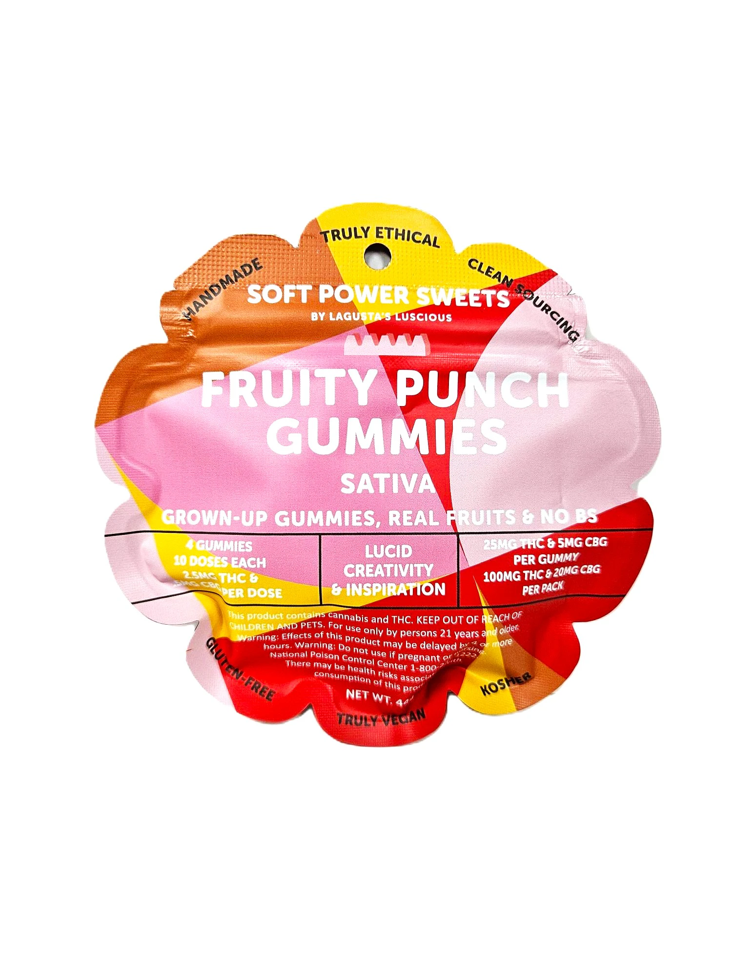 Soft Power Sweets - Fruity Punch | Gummies | 100mg/4 Pieces | Soft Power Sweets Main Image