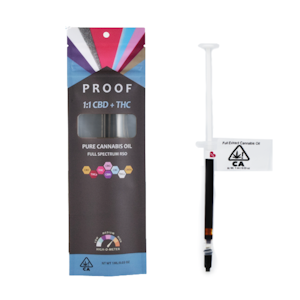 PROOF - 671mg 1:1  THC:CBD Full Spectrum Oil Syringe - Proof