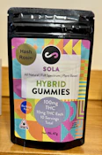 Sola Edibles | 100mg Hybrid Hash Rosin Gummy | Blue Mango