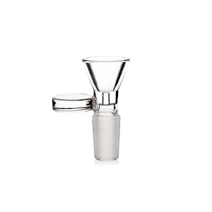 LA King - Funnel Glass Bowl with Flat Handle 14mm Size