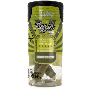 Fuzzies - Delights Honeydew 2.5g 5 Pack Infused Pre-Rolls - Fuzzies