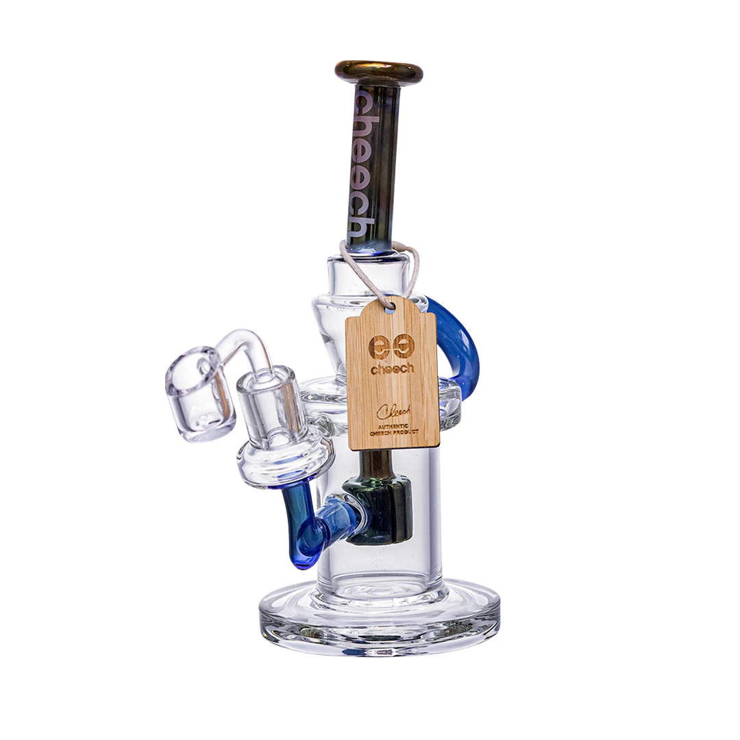 CHEECH GLASS - 5" GOLD BLUE FUMED RIG - CHEECH GLASS Main Image