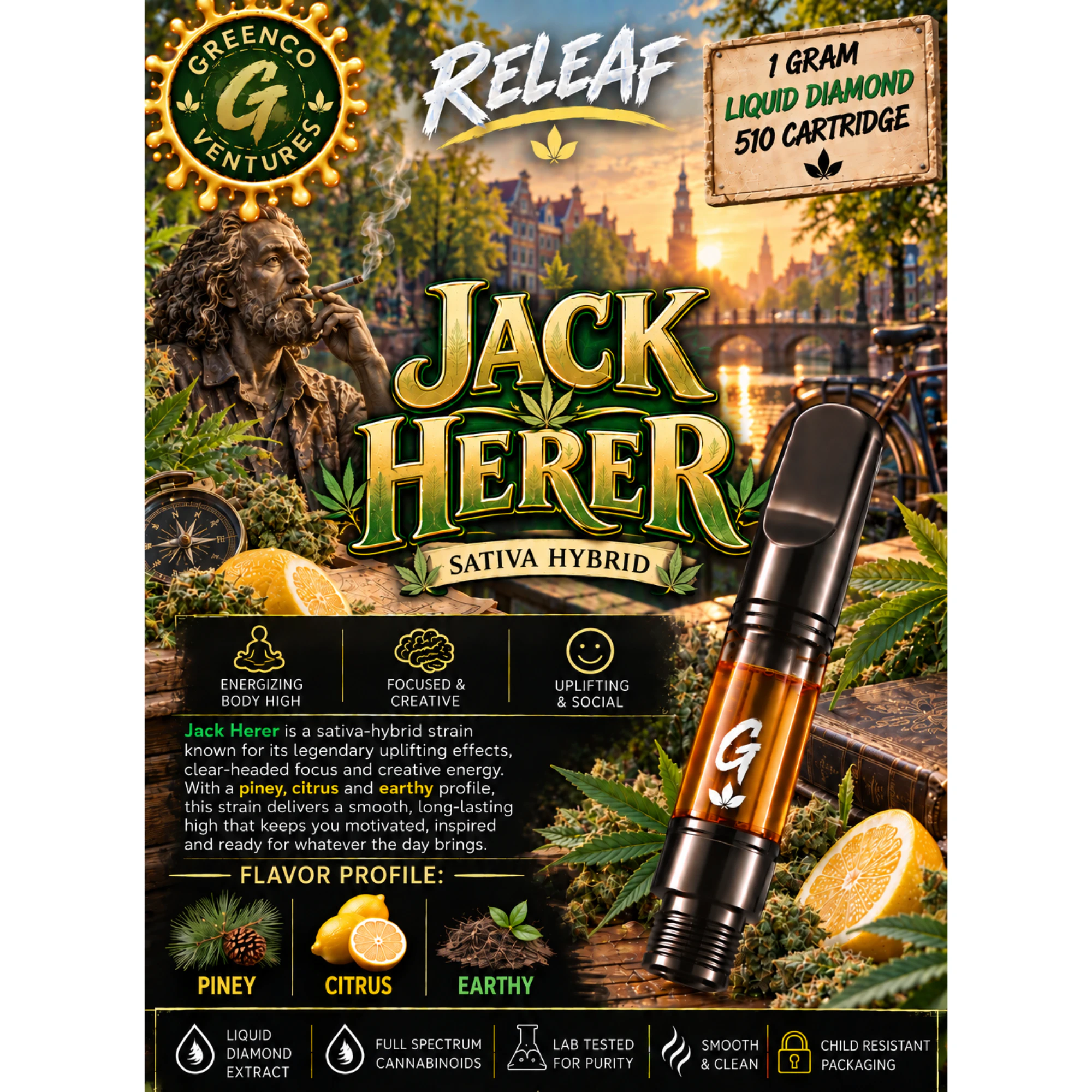 GREENCO - Jack Herrer | 1g Liquid Diamonds | .510 Cart Main Image
