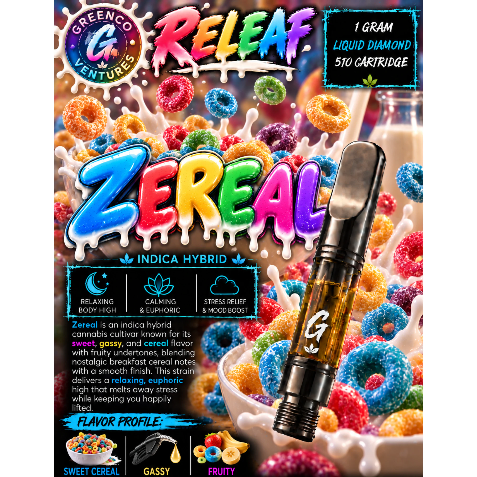 GREENCO - Zereal | 1g Liquid Diamonds | .510 Cart Main Image