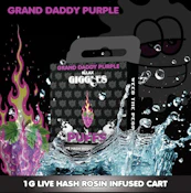 Giggles- Grand Daddy Purple 1g Live Rosin Infused Vape Cart